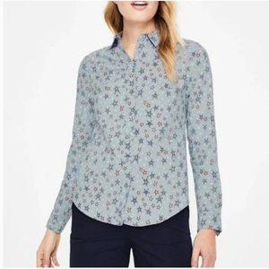 Boden Classic Shirt Fourth of July Stars button up novelty print sz 6R